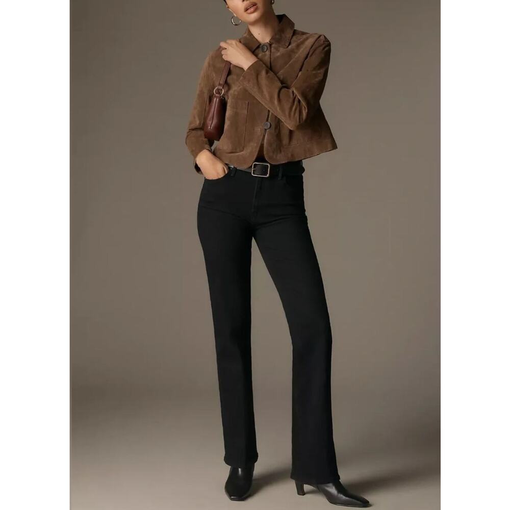 Mother The Kick It Jean US 27 Nighty Night Black Denim High Rise Straight Leg
